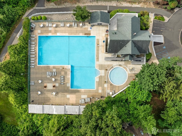 1301 Cypress Ln, East Brunswick, NJ 08816 - aerial view of a pool area