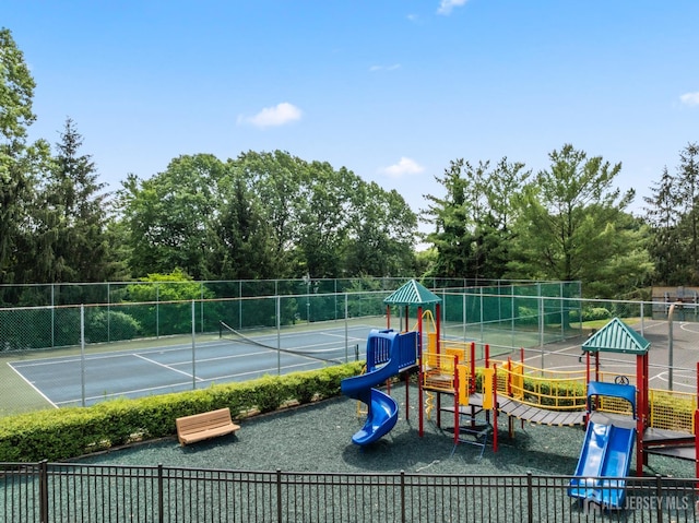 1301 Cypress Ln, East Brunswick, NJ 08816 - view of tennis court with view of scattered trees