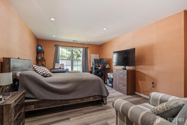 1301 Cypress Ln, East Brunswick, NJ 08816 - bedroom featuring light wood-style floors and recessed lighting