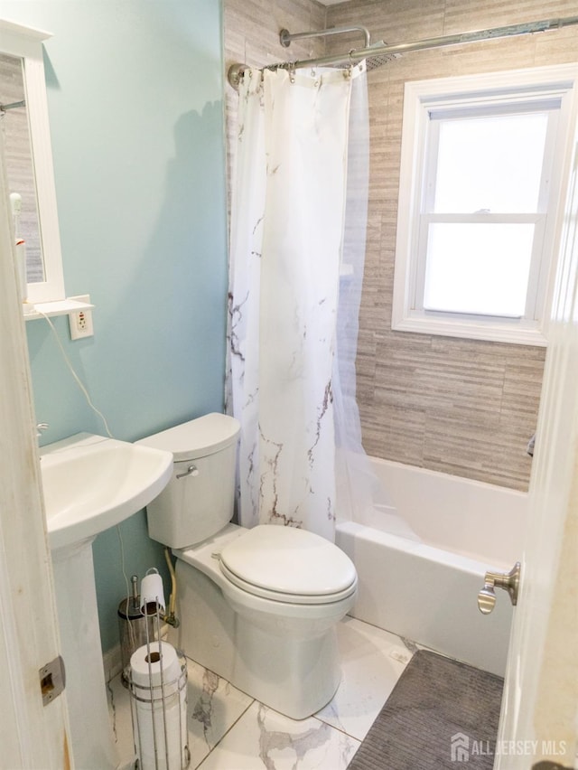 237 Cook Ave, Middlesex, NJ 08846 - full bathroom with a sink, shower / bath combo, and toilet