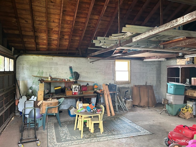 88 Lowell St Unit B, Carteret, NJ 07008 - garage with concrete block wall