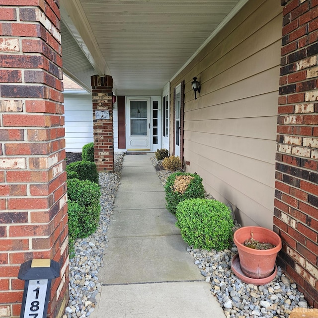 187 Newport Rd Unit A, Monroe, NJ 08831 - property entrance with covered porch and brick siding