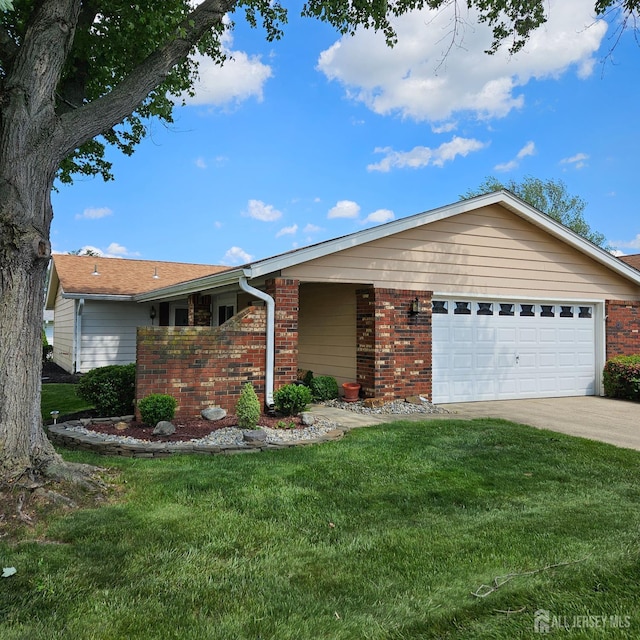 187 Newport Rd Unit A, Monroe, NJ 08831 - single story home featuring brick siding, a front lawn, driveway, and a garage