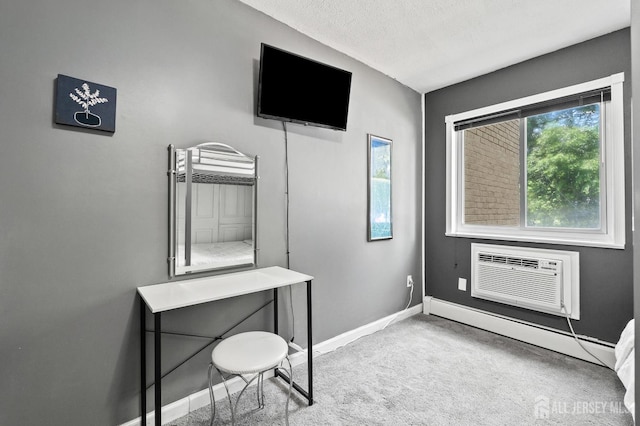 19 Lake Ave Unit 6A, East Brunswick, NJ 08816 - unfurnished office with an AC wall unit, carpet floors, and a baseboard heating unit