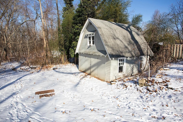 35 Red Bank Rd, Spotswood, NJ 08884 - snow covered structure with a storage unit