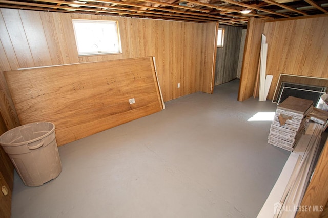 35 Red Bank Rd, Spotswood, NJ 08884 - below grade area featuring wooden walls and a fireplace