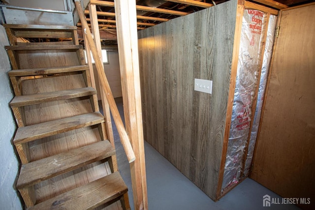 35 Red Bank Rd, Spotswood, NJ 08884 - staircase featuring concrete floors