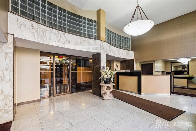 150 Overlook Ave Unit 15E, Hackensack, NJ 07601 - reception with a high ceiling