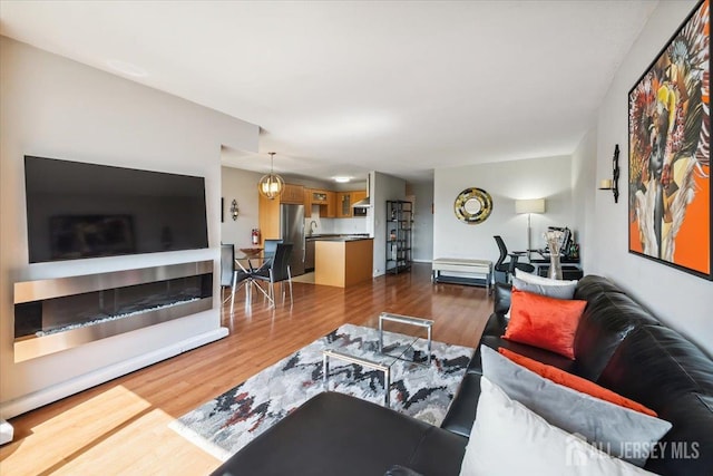 150 Overlook Ave Unit 15E, Hackensack, NJ 07601 - living room with wood finished floors