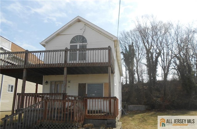 36 Cliffwood Way S, Amboy, NJ 08879 - back of house featuring a wooden deck