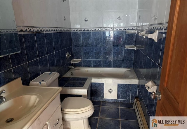 36 Cliffwood Way S, Amboy, NJ 08879 - full bath with tile walls, vanity, toilet, and tiled shower / bath combo