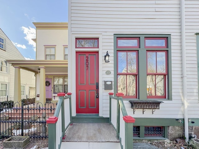 view of doorway to property