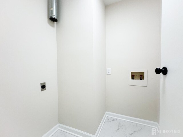 laundry room featuring electric dryer hookup and hookup for a washing machine