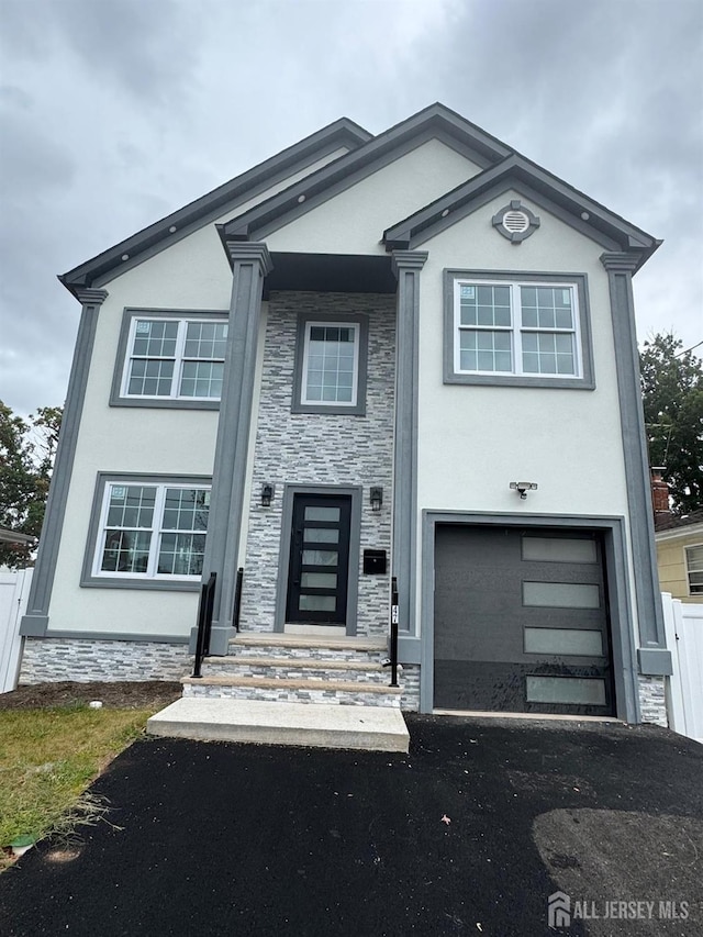 view of front facade with a garage