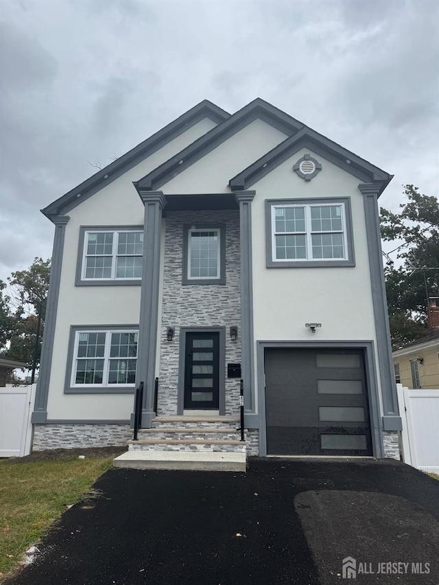 view of front of house featuring a garage