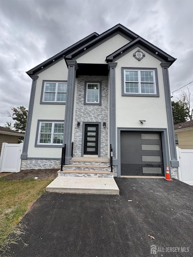 view of front of house featuring a garage