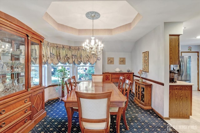 97 Fairway Blvd, Monroe, NJ 08831 - dining room with a chandelier and baseboards