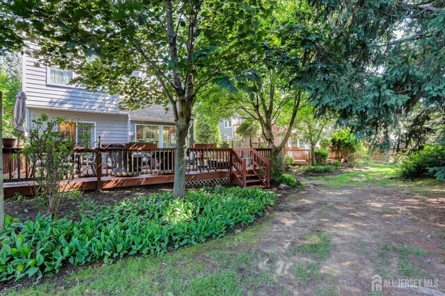 97 Fairway Blvd, Monroe, NJ 08831 - view of yard with a deck