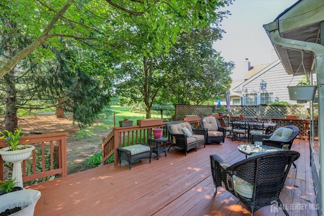 97 Fairway Blvd, Monroe, NJ 08831 - deck with outdoor dining area and outdoor lounge area