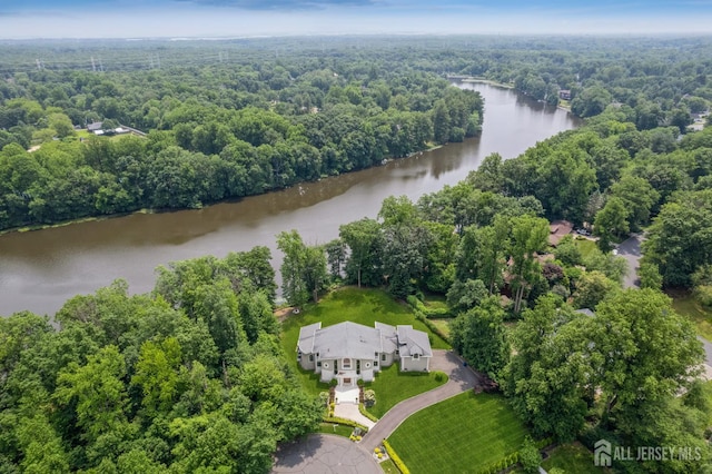 27 Mare Haven Ct, North Brunswick, NJ 08902 - drone / aerial view of a large body of water and a forest