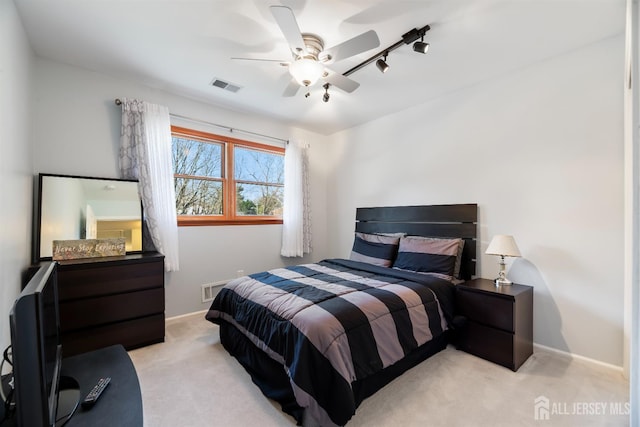 53 Rath Ln, East Brunswick, NJ 08816 - bedroom featuring carpet floors, track lighting, and ceiling fan
