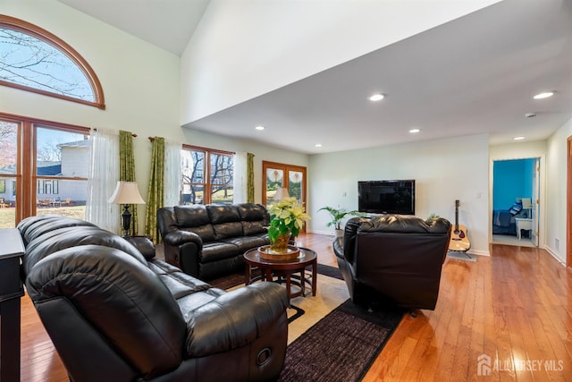 53 Rath Ln, East Brunswick, NJ 08816 - living room with light wood finished floors, healthy amount of natural light, and recessed lighting