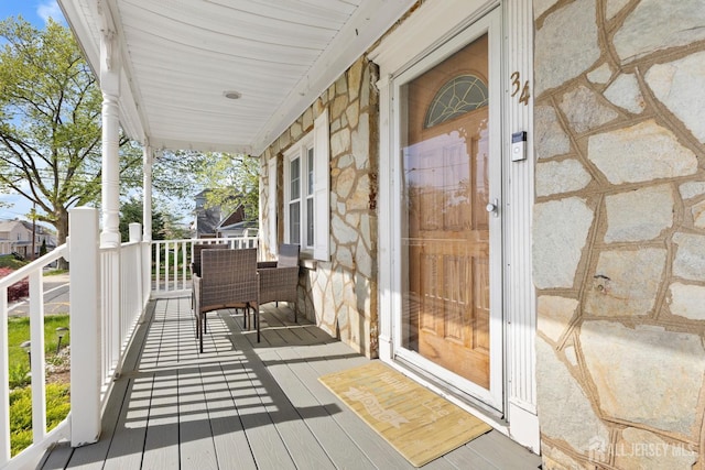 balcony with covered porch