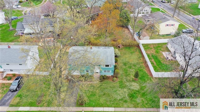 bird's eye view featuring a residential view
