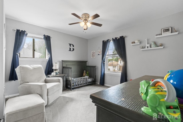 3 Mendon Ct, Howell, NJ 07731 - bedroom with multiple windows, carpet, and ceiling fan