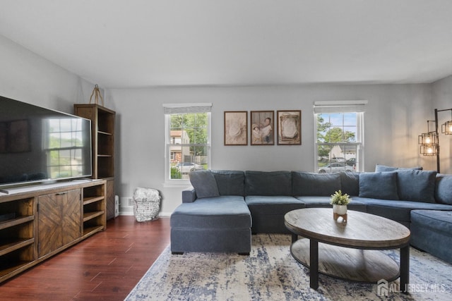 3 Mendon Ct, Howell, NJ 07731 - living area featuring plenty of natural light and dark wood-type flooring