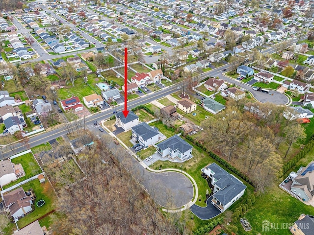 bird's eye view featuring a residential view