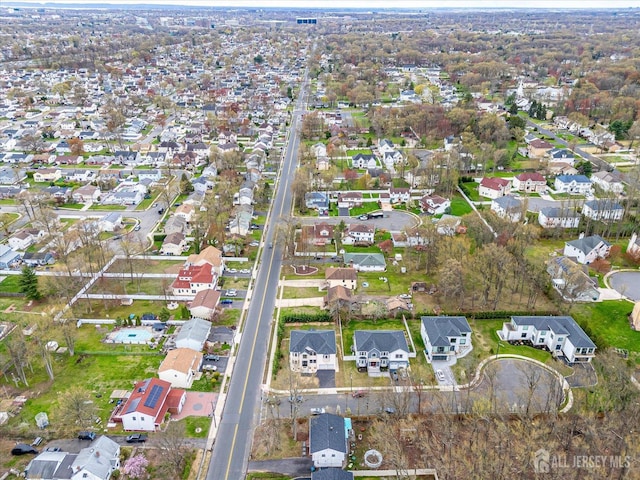 aerial view with a residential view