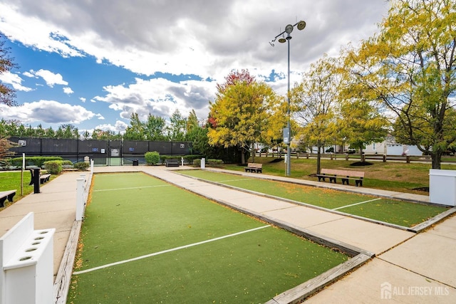 6 Diamond Spring Dr, Monroe, NJ 08831 - surrounding community with a bocce ball area and fence