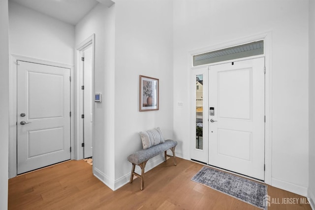 entryway featuring light hardwood / wood-style floors