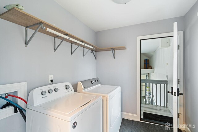 18 Back Bone Hill Rd, Millstone, NJ 08510 - washroom featuring independent washer and dryer and baseboards