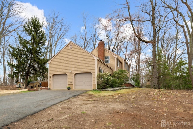 18 Back Bone Hill Rd, Millstone, NJ 08510 - view of side of property featuring a chimney and driveway