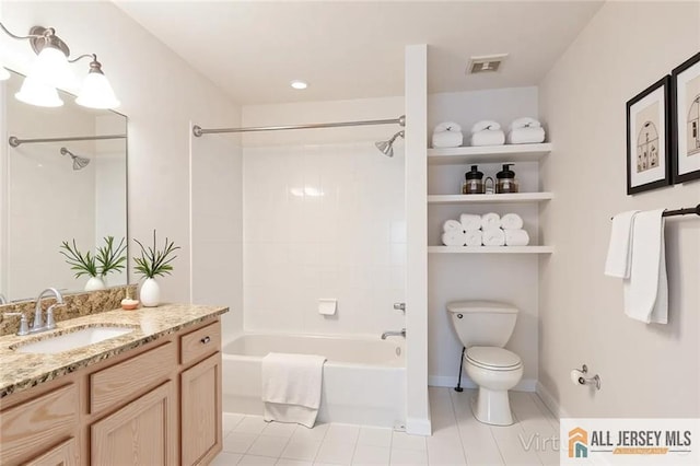 199 Pinelli Dr, Piscataway, NJ 08854 - bathroom featuring tile patterned flooring, vanity, and tub / shower combination