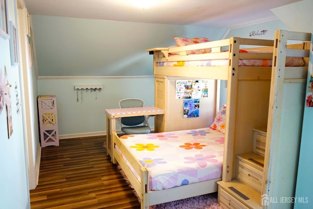 709 Wadsworth Ave, South Plainfield, NJ 07080 - bedroom with lofted ceiling and wood finished floors
