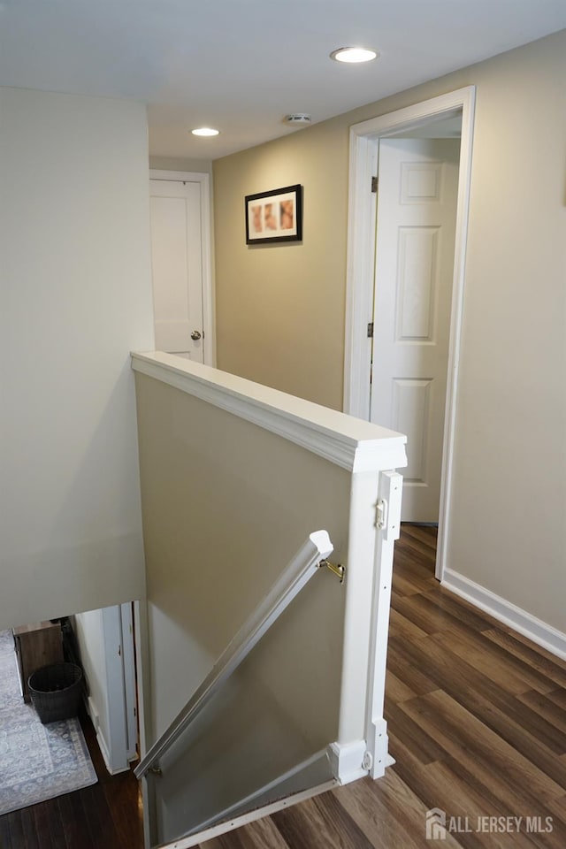 709 Wadsworth Ave, South Plainfield, NJ 07080 - stairway with recessed lighting and wood finished floors