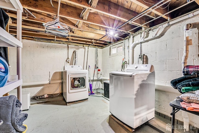 114 Garden Ter, Edison, NJ 08817 - unfinished basement featuring washer and dryer