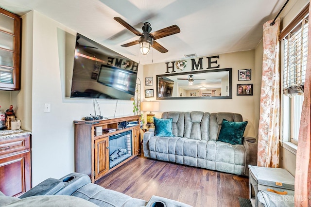 114 Garden Ter, Edison, NJ 08817 - living room with ceiling fan and wood finished floors
