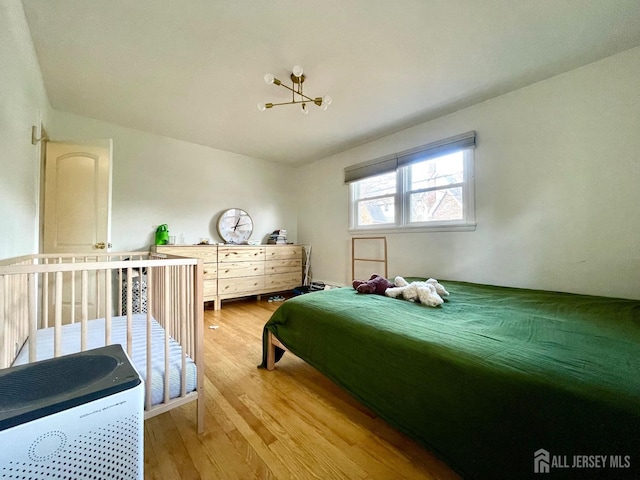 bedroom featuring light hardwood / wood-style flooring