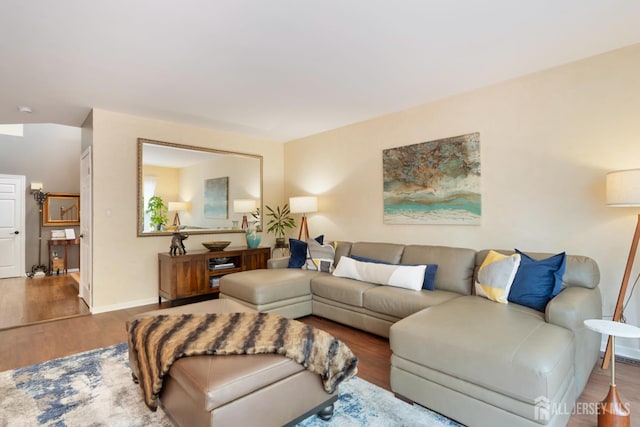 22 Fairway Blvd, Monroe, NJ 08831 - living area featuring wood finished floors and baseboards