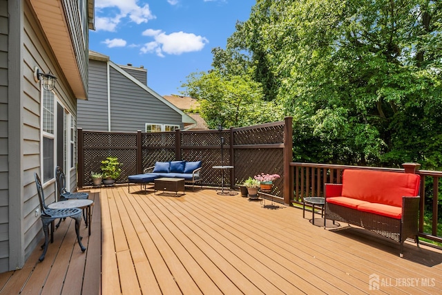 22 Fairway Blvd, Monroe, NJ 08831 - wooden terrace featuring an outdoor living space