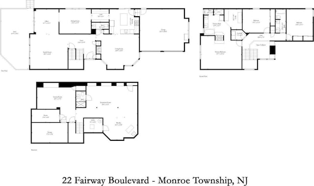22 Fairway Blvd, Monroe, NJ 08831 - view of floor plan / room layout