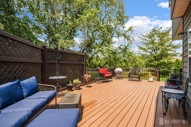 22 Fairway Blvd, Monroe, NJ 08831 - deck featuring outdoor lounge area