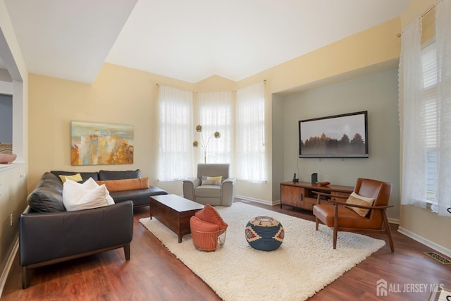 22 Fairway Blvd, Monroe, NJ 08831 - living room featuring wood finished floors and baseboards