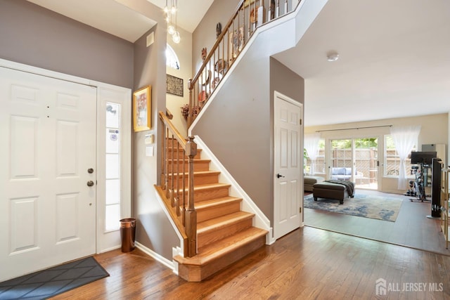 22 Fairway Blvd, Monroe, NJ 08831 - foyer entrance featuring hardwood / wood-style flooring and stairway