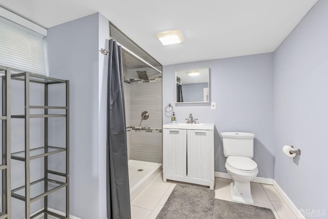 261 New Market Rd, Dunellen, NJ 08812 - full bath featuring vanity, a tile shower, and tile patterned flooring