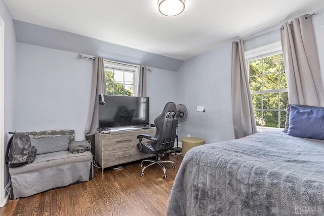 261 New Market Rd, Dunellen, NJ 08812 - bedroom featuring wood finished floors and vaulted ceiling
